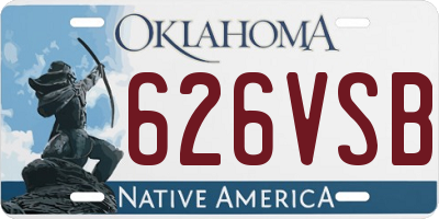 OK license plate 626VSB