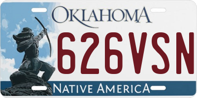 OK license plate 626VSN