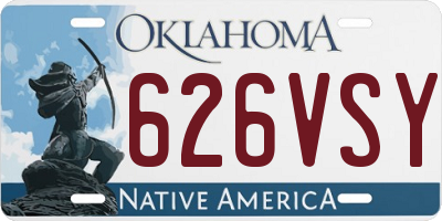 OK license plate 626VSY