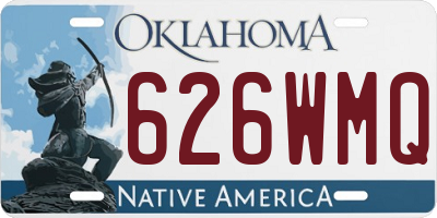 OK license plate 626WMQ
