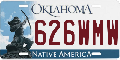 OK license plate 626WMW