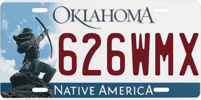 OK license plate 626WMX