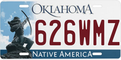 OK license plate 626WMZ