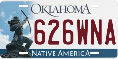 OK license plate 626WNA