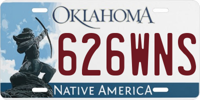 OK license plate 626WNS