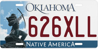 OK license plate 626XLL