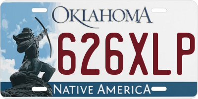 OK license plate 626XLP