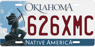 OK license plate 626XMC