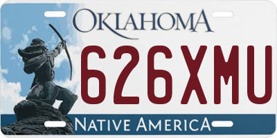 OK license plate 626XMU