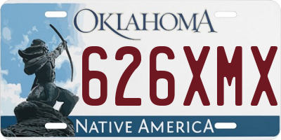 OK license plate 626XMX