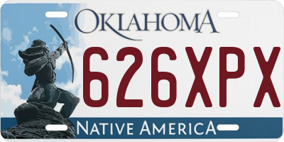 OK license plate 626XPX