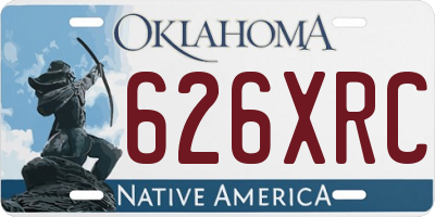 OK license plate 626XRC