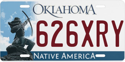 OK license plate 626XRY