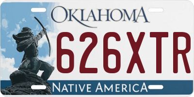 OK license plate 626XTR