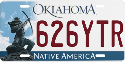 OK license plate 626YTR
