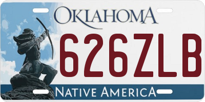 OK license plate 626ZLB