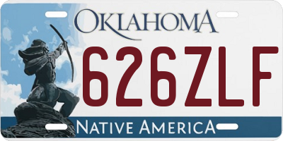 OK license plate 626ZLF