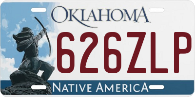 OK license plate 626ZLP