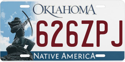 OK license plate 626ZPJ