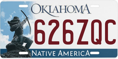 OK license plate 626ZQC