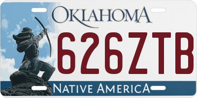 OK license plate 626ZTB
