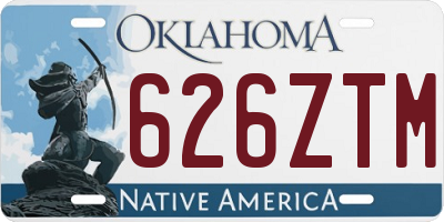 OK license plate 626ZTM