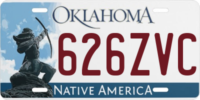 OK license plate 626ZVC