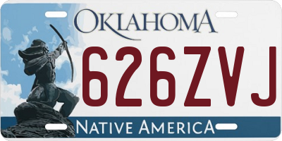 OK license plate 626ZVJ