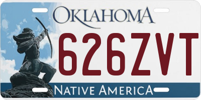 OK license plate 626ZVT