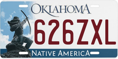 OK license plate 626ZXL