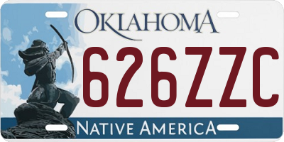 OK license plate 626ZZC