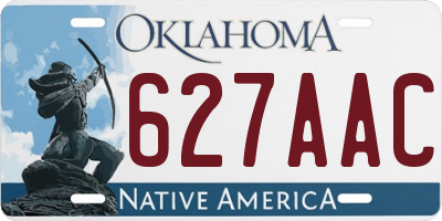 OK license plate 627AAC