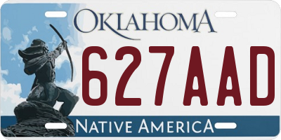 OK license plate 627AAD