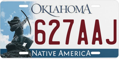 OK license plate 627AAJ