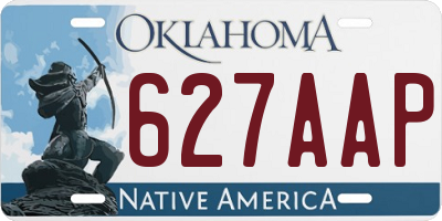 OK license plate 627AAP
