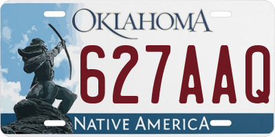 OK license plate 627AAQ