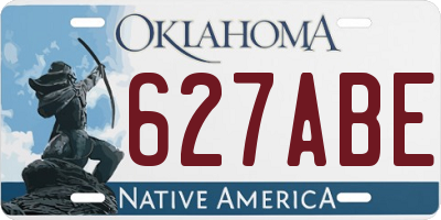 OK license plate 627ABE