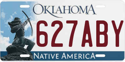 OK license plate 627ABY