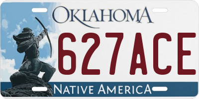 OK license plate 627ACE