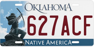 OK license plate 627ACF