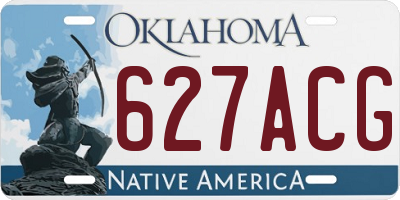 OK license plate 627ACG