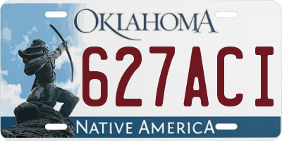 OK license plate 627ACI