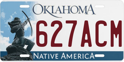 OK license plate 627ACM