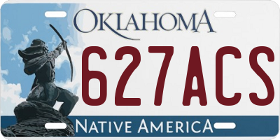 OK license plate 627ACS
