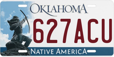 OK license plate 627ACU