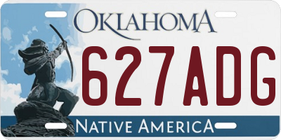 OK license plate 627ADG