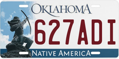 OK license plate 627ADI