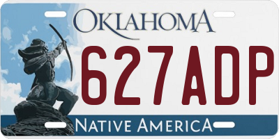 OK license plate 627ADP