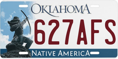 OK license plate 627AFS