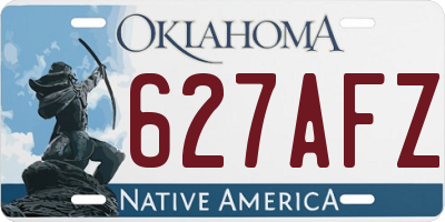 OK license plate 627AFZ